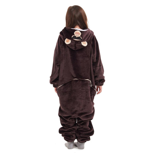 افرول ونزي شتوي للاطفال "قرد"