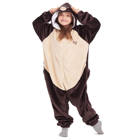 افرول ونزي شتوي للاطفال "قرد"