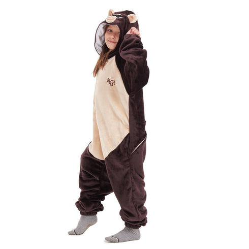 افرول ونزي شتوي للاطفال "قرد"