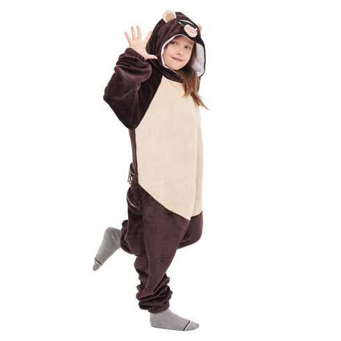 افرول ونزي شتوي للاطفال "قرد"