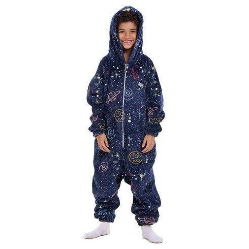 افرول ونزي شتوي للاطفال "فضاء ازرق "