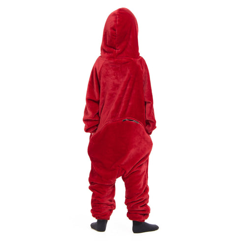 افرول ونزي شتوي للاطفال "احمر مطرز"