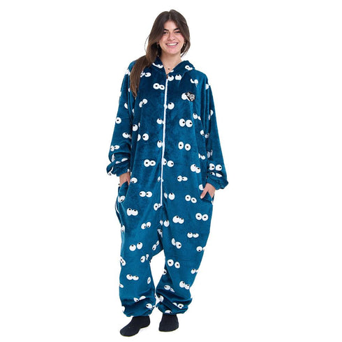 افرول ونزي شتوي مطبوع "عيون بترولي "