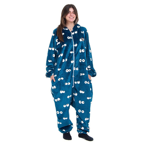 افرول ونزي شتوي مطبوع "عيون بترولي "