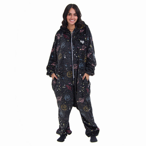 افرول ونزي شتوي مطبوع "فضاء اسود "