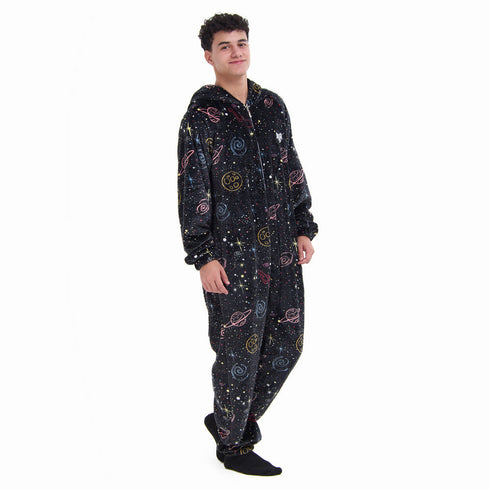 افرول ونزي شتوي مطبوع "فضاء اسود "