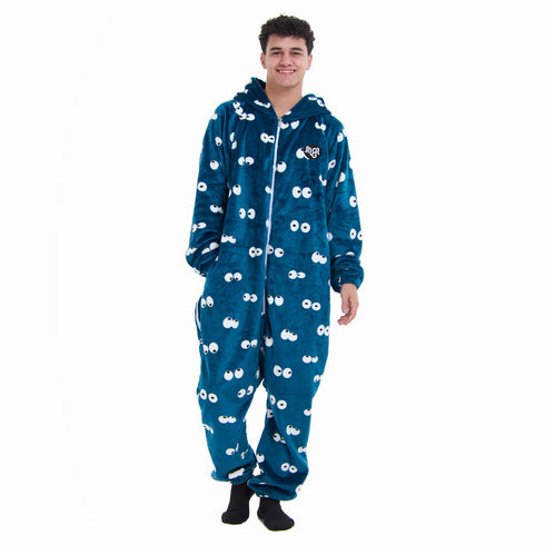 افرول ونزي شتوي مطبوع "عيون بترولي "