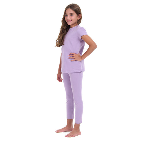 طقم بيجاما بناتي (تيشيرت + شورت)