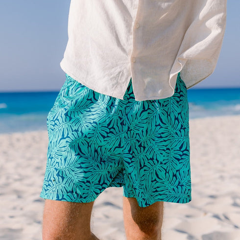 شورت سباحة رجالي "اوراق المونستيرا"
