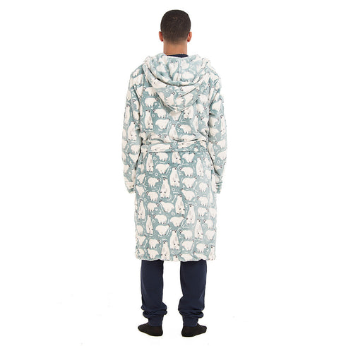 روب بطانية "دب قطبي ازرق فاتح "