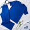 Women summer pajama set "Royal blue shirt + Pants"