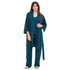 Women summer 3 piece pajama set "Petroleum Top + Petroleum kimono & Pants"