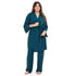 Women summer 3 piece pajama set "Petroleum Top + Petroleum kimono & Pants"