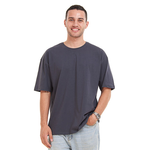 تيشيرت كاجوال فضفاض "رمادي"