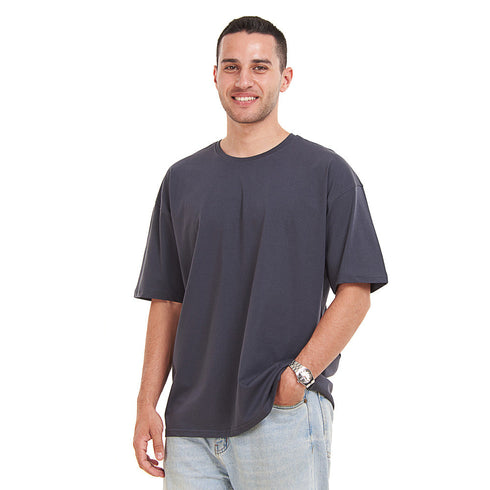 تيشيرت كاجوال فضفاض "رمادي"