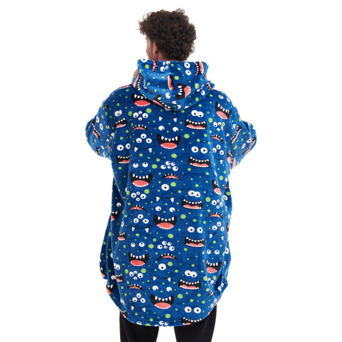 Snuggs Blanket Hoodie "Blue monster"