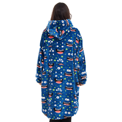 Snuggs Blanket Hoodie "Blue monster"