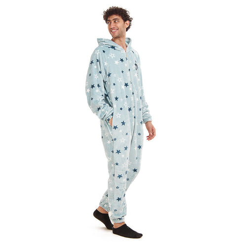 افرول ونزي شتوي مطبوع "ازرق فاتح نجوم"