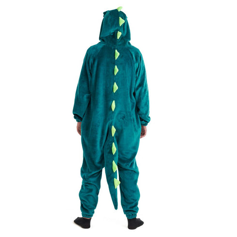 Snuggs Blanket Animal Onesie "Dinosaur neon green"