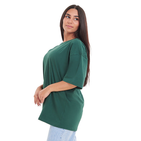 تيشيرت كاجوال فضفاض "اخضر"