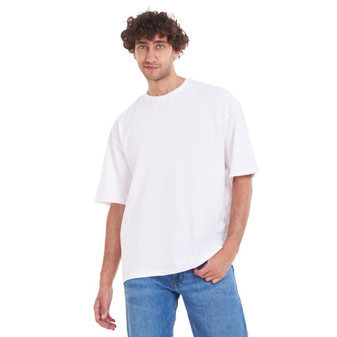 تيشيرت كاجوال فضفاض "ابيض"