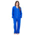 Women summer pajama set "Royal Blue buttoned shirt + Pants"