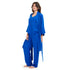 Women summer 3 piece pajama set "Royal Blue Top + Royal Blue kimono & Pants"