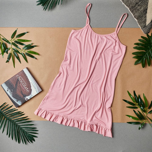 بيجامة نسائية صيفية"قميص نوم كشكش"