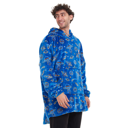 Snuggs Blanket Hoodie "royal blue space"