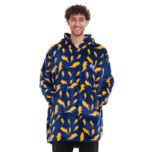 Snuggs Blanket Hoodie "Dark blue bolt "
