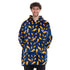 Snuggs Blanket Hoodie "Dark blue bolt "