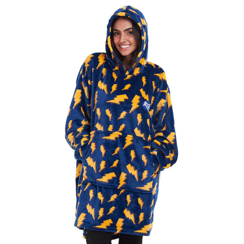 Snuggs Blanket Hoodie "Dark blue bolt "