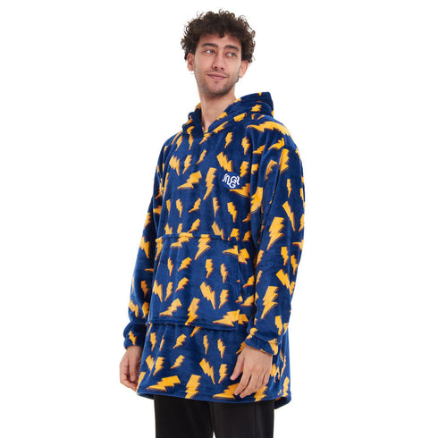 Snuggs Blanket Hoodie "Dark blue bolt "