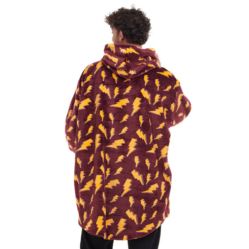 Snuggs Blanket Hoodie "Dark red bolt "